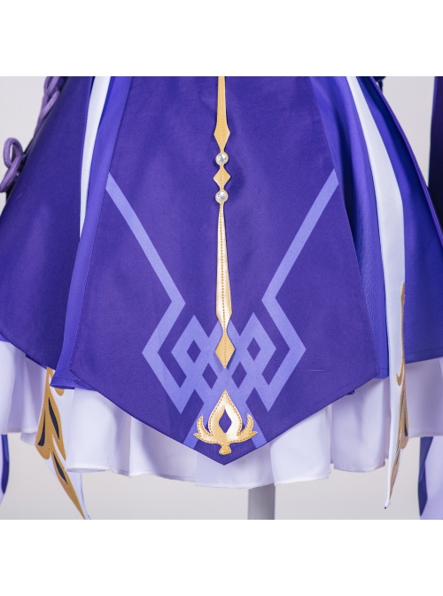 Genshin Impact Keqing Halloween Game Cosplay Costume Full Set