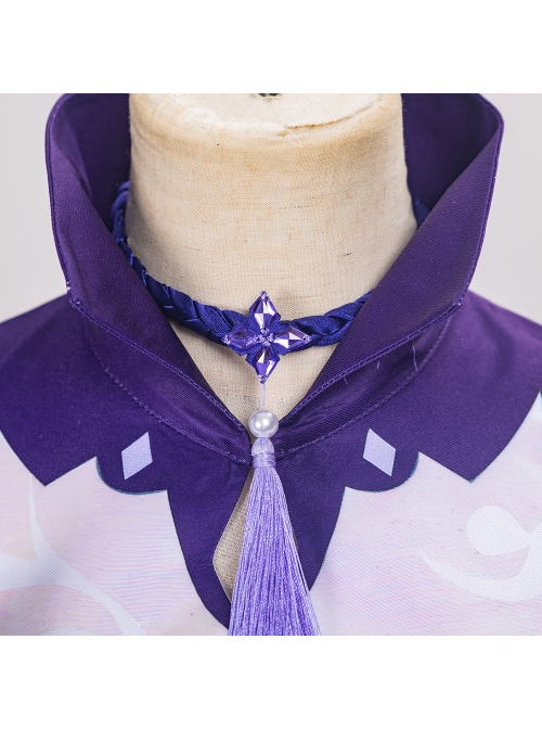 Genshin Impact Keqing Halloween Game Cosplay Costume Full Set