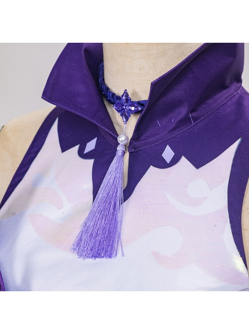 Genshin Impact Keqing Halloween Game Cosplay Costume Full Set