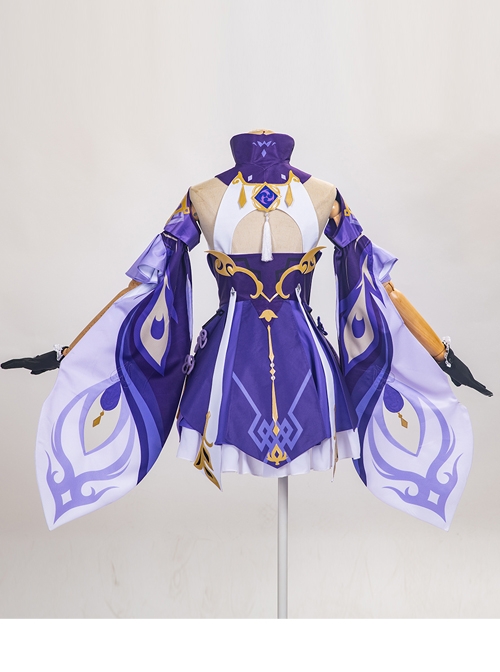Genshin Impact Keqing Halloween Game Cosplay Costume Full Set