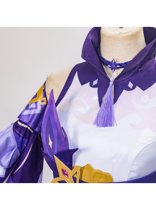 Genshin Impact Keqing Halloween Game Cosplay Costume Full Set