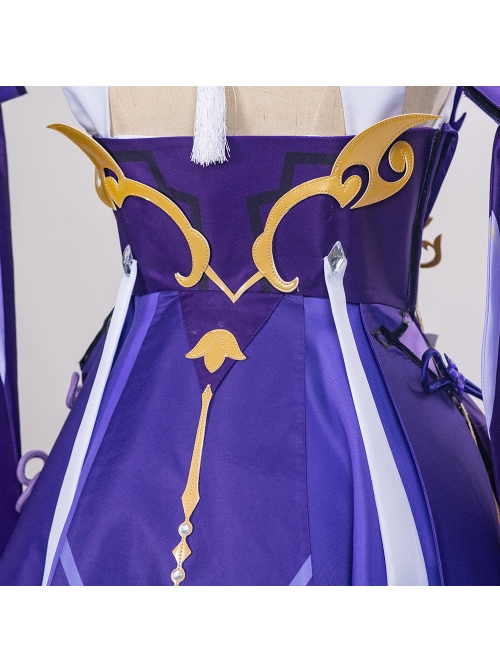 Genshin Impact Keqing Halloween Game Cosplay Costume Full Set