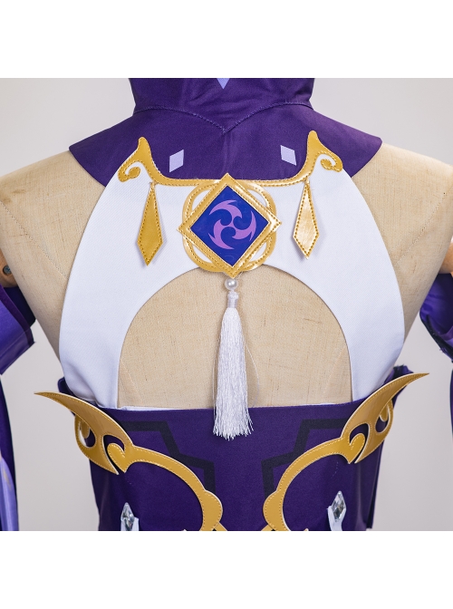 Genshin Impact Keqing Halloween Game Cosplay Costume Full Set