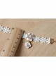 Baroque Fashion Retro Lady White Lace Rose Flower Princess Anklet