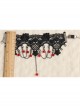 Gothic Punk Retro Fashion Lolita Black Tassel Lace Flower Ruby Armband