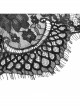 Front Diamond Pendant Bow Lace Hem Black Gothic Jacquard Lace-Up Necktie