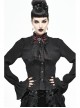 Front Diamond Pendant Bow Lace Hem Dark Red Gothic Jacquard Lace-Up Necktie