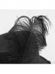 Three-Dimensional Flowers Feather Lace Webbing Decoration Black Gothic Mid-High Hat