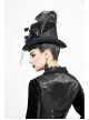 Three-Dimensional Flowers Feather Lace Webbing Decoration Black Gothic Mid-High Hat
