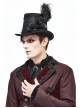 Three-Dimensional Flowers Feather Lace Webbing Decoration Black Gothic Mid-High Hat