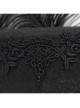 Three-Dimensional Flowers Feather Lace Webbing Decoration Black Gothic Mid-High Hat