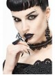 Black Gothic Hollow Pattern Alloy Ring