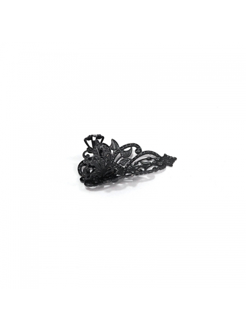 Black Gothic Hollow Pattern Alloy Ring