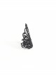 Black Gothic Hollow Pattern Alloy Ring