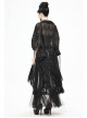 Black Gothic Tassels Hem Lace Shawl