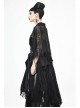 Black Gothic Tassels Hem Lace Shawl