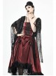 Black Gothic Tassels Hem Lace Shawl