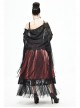 Black Gothic Tassels Hem Lace Shawl
