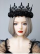 Black Gothic Retro Rose Fashion Queen Party Halloween King Crown Hairband