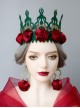 Fashion Retro Christmas Prom Red Rose Flower Festival Bride Girl Birthday Party Earrings