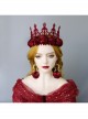 Fashion Retro Christmas Prom Red Rose Flower Festival Bride Girl Birthday Party Earrings