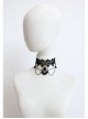 Gothic Fashion Retro Female Black Tassel Lace Flower Pearl Choker
