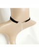 Fashion Gothic Retro Simple Black Butterfly Artificial Leather Ruby Female Choker