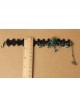 Retro Gothic Black Palace Fashion Individuality Lace Dark Green Rose Crystal Anklet