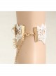 Palace Retro Fashion Baroque White Lace Pearl Female Handmade Bride Dress Anklet