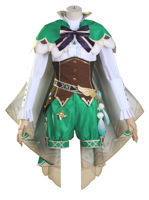 Genshin Impact Barbatos Venti Halloween Game Cosplay Costume Full Set