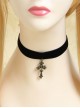 Gothic Lolita Simple Retro Cute Fashion Star Cross Female Velvet Choker