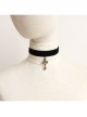 Gothic Lolita Simple Retro Cute Fashion Star Cross Female Velvet Choker