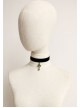 Gothic Lolita Simple Retro Cute Fashion Star Cross Female Velvet Choker