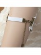Baroque Fashion Retro Bride Wedding White Lace Sapphire Cross Female Wide Armband