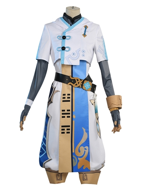 Genshin Impact Chongyun Halloween Game Cosplay Costume Full Set