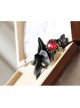 Black Gothic Baroque Retro Fashion Bow Love Heart Ruby Handmade Hairpin