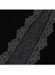 Front Decals Split Splice Mesh Black Gothic Velvet Pants