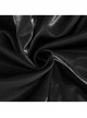 Front Decals Back Waist Lace-Up Lace Mesh Hem Black Gothic Sling Dress