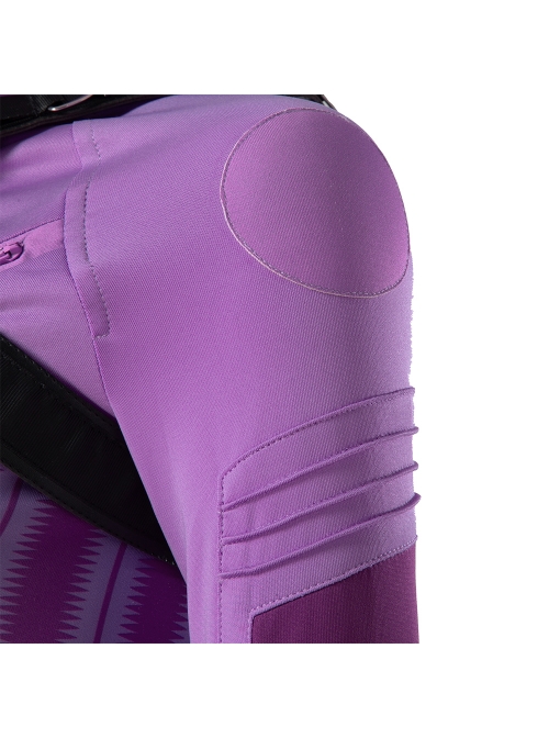TV Drama Hawkeye Kate Bishop Purple Top Suit Style 2 Halloween Cosplay Costume Set