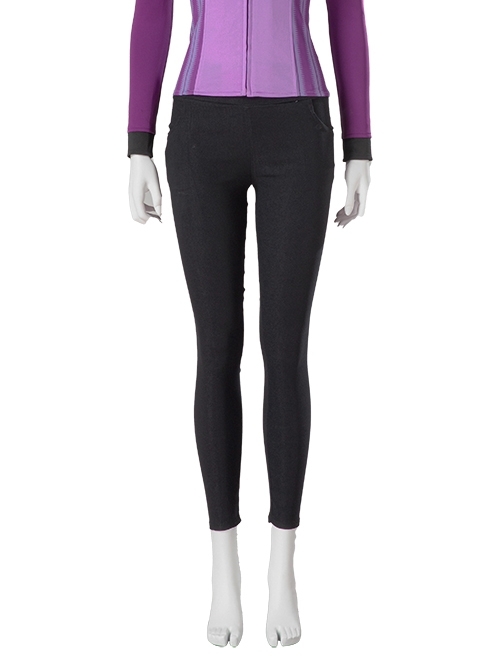 TV Drama Hawkeye Kate Bishop Purple Top Suit Style 2 Halloween Cosplay Costume Black Pants