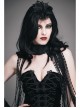 Feather Pattern Lace Three-Dimensional Flowers Black Gothic Headdress
