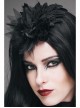Feather Pattern Lace Three-Dimensional Flowers Black Gothic Headdress