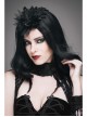 Feather Pattern Lace Three-Dimensional Flowers Black Gothic Headdress