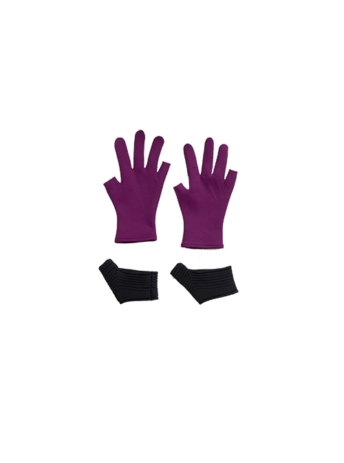 TV Drama Hawkeye Kate Bishop Purple Top Suit Style 2 Halloween Cosplay Accessories Purple Gloves And Black Handguards