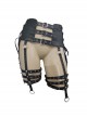 Metal Buckle Strap Side Spikers Silver Punk Waisted Leg Warmers