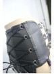 Metal Buckle Strap Side Spikers Silver Punk Waisted Leg Warmers