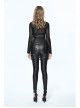 Metal Buckle Strap Side Spikers Silver Punk Waisted Leg Warmers