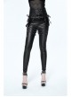 Metal Buckle Strap Side Spikers Silver Punk Waisted Leg Warmers