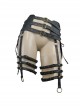 Metal Buckle Strap Side Spikers Bronze Punk Waisted Leg Warmers