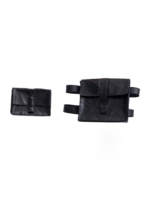 TV Drama Hawkeye Kate Bishop Purple Top Suit Style 2 Halloween Cosplay Accessories Black Waist Bag And Leg Bag